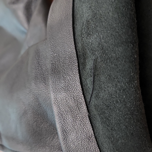 MIX IT GENUINE LEATHER VINTAGE PANTS DARTED IN FRONT AND BACK. - Picture 5 of 5